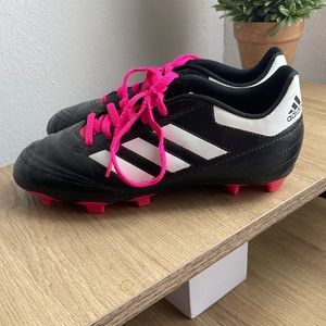 ADIDAS Black/Pink Cleats Size 4